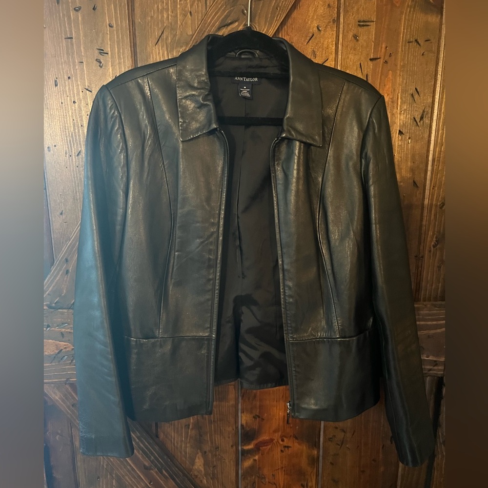 COPY - Ann Taylor black leather jacket